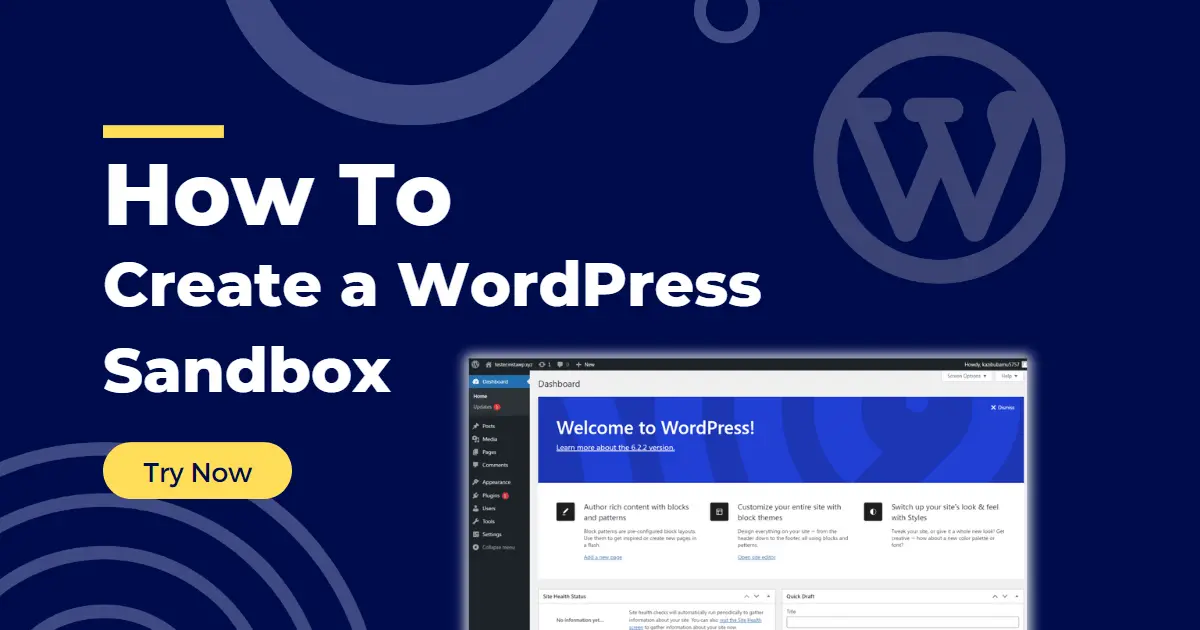 How to create a WordPress Sandbox to test themes and plugins - Banner
