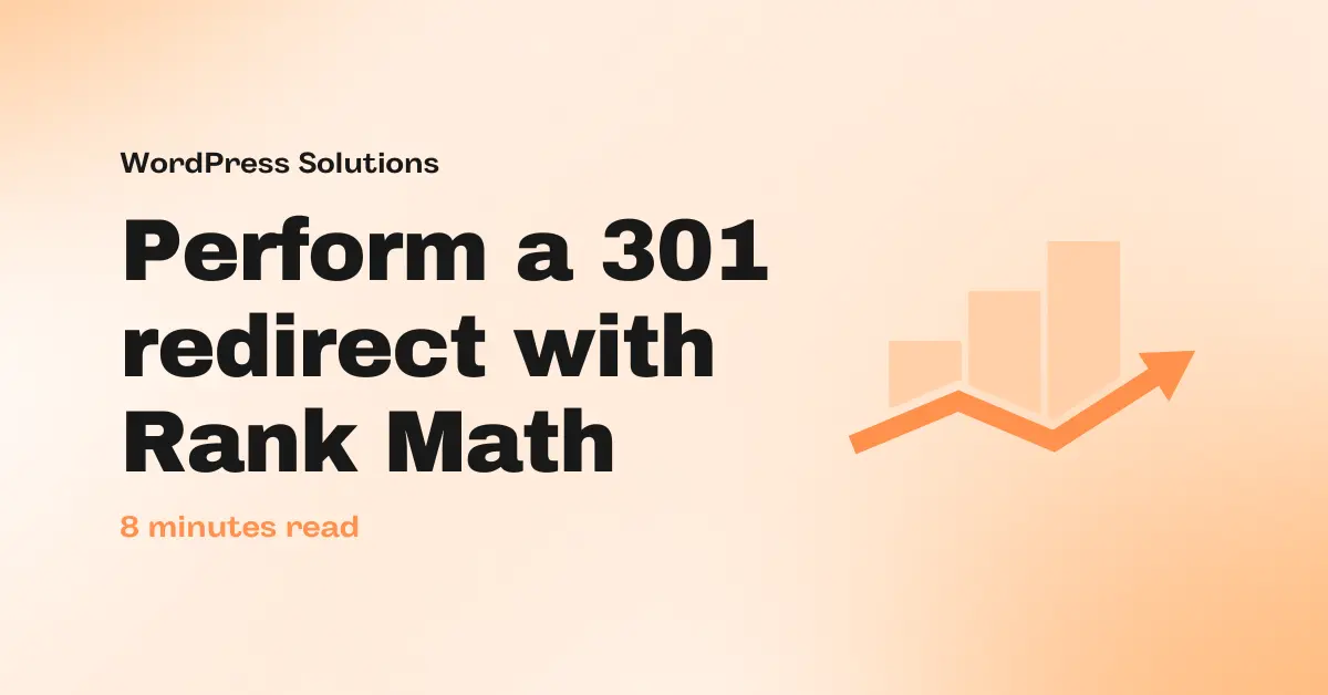 How to do a 301 redirect with RankMath WordPress plugin