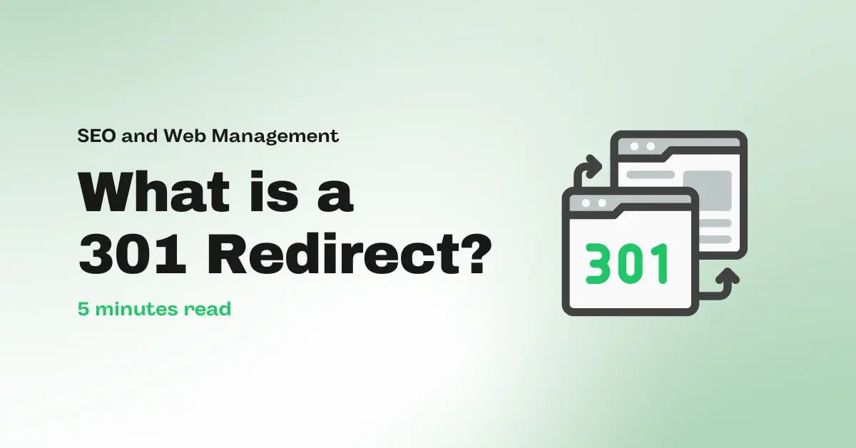 What is a 301 redirect and what is its purpose